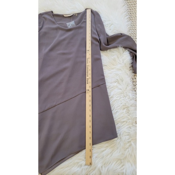 Soft Surroundings Asymmetrical Grey Layered Chiffon Tunic Top - Size S - Picture 3 of 7